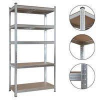 180*90*40cm Adjustable Metal Steel Storage Boltless Shelving Racks, Warehouse Garage Storage Units Shelve Racks
