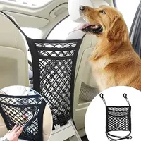 Dog car net guardrail pet travel safety rear seat fence childrens and anticollision belt storage bag 240723