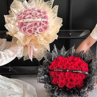 BOPP Uncoated Semitransparent Flower Wrapping Paper Pulp Material with Dancing Bubble Pattern Printed Coated Bond Paper