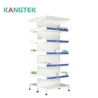 KANGTEK Customized Pharmacy Retail Store Display Shelf Medicine Display Racks Medicine Metal Display Stand For Sale