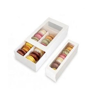 High Quality Box Macaron Inlay Cake Pastry Paper Boxes with Window Custom Food Packaging Wedding Sweet Boxes
