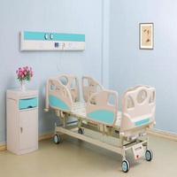 Wholesale Cheap Price 2 Hospital Bed Manual Crank European Style Short Guardrail Medical Bed