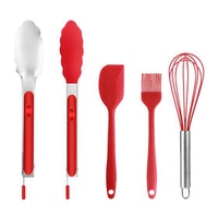 Wholesale baking & pastry utensils 4pcs Food clip, cream scraper, oil brush, egg beater