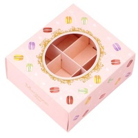 Baking Goods Disposable Decorative Chocolate Brownie Buns Homemade Gift Boxes Treat Pastry Biscuit Cookie Box With Window