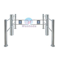 Swing Barrier Gate 304#Stainless Steel With Guardrail That Equipped photoelectric sensor