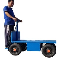 Hotels For Sale 800-1000 Kg Capacity Electric Cargo Platform Trolley With Guardrail