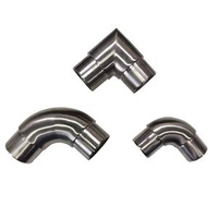Manufacturer Custom Staircase Handrail Accessories Stainless Steel Handrail Elbow Four Way Round Pipe Joint