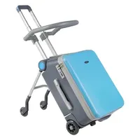 Children's Carrying Case 2-in-1 Riding Roller Trolley Case Travel 20" Boarding bag with Guardrails Removable Hard-Shell Luggage"