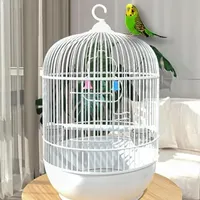 Bird Carrying Cage Portable Round Cage For Birds Round Portable Parakeet Handrail Small Bird Cage Bird Travel Carrier Cage