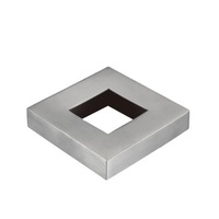 40 50mm Guardrail Decoration Floor Post Tube Square Handrail Base Cover Stair Railing Pipe Bottom Cover