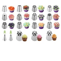 31 Pieces Cake Pastry Piping Tips Disposable Russian Pastry Nozzle Nozzle Set Cake Nozzle Set