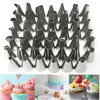 Baking Tools 12-48Pcs/set Stainless Steel Icing Piping Nozzles Pastry Tips Set Cake DIY Decorating Seamless Welding Accessories