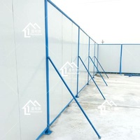 Minimalist portable fence wall, guardrail fence, temporary construction site fencing