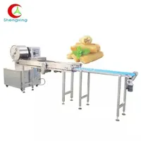 Full Automatic Pancakes Pastry Round Spring Roll Skin Maker Double Row Spring Roll Warpper Machine for Production