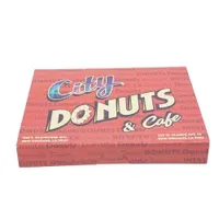Custom Printed Luxury Sweet Pastry Dessert Mini Donuts Food Packaging Doughnut Box