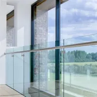 Side Mounted Aluminum U Channel Glass Railing Glass Handrail