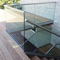 Balcony Clear Toughened Glass Stair Handrail for Indoor Outdoor Stairs