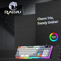 RAIKU K26 Wired 104 Keys Membrane Keyboard Kinds of Colorful Lighting Gaming and Office For Windows and IOS System