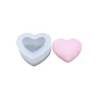 3D Love Heart Silicone Mold Aroma Plaster Candle Mould DIY Dessert Mousse Baking Pastry Candy Chocolate Moulds Cake Decoration