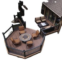 Bodun Easy DIY Metal Indoor Exterior Deck Door Metal Outdoor Wrought Iron Stair Railing Handrail