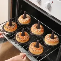 6 Pieces Pastry Silicone Molds for Bagel Doughnut Cake Making
