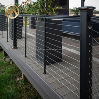 HJ Factory Wholesales Balustrade Stainless Steel Handrail Stair Railing Baluster Systems Staircase Railing Cable Railing