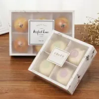 Transparent Frosted Cake Boxes Mooncake Cake Pack Packaging Box Dessert Macarons Boxes Pastry Packaging Boxes LX3166 CG001
