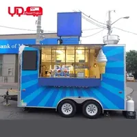 UD Multifunctional Commercial Food Truck Chips Pastry Popcorn Crepes Food Kiosk Cart Fast Food Trailer
