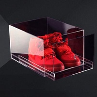 Custom Stackable Retail Stores Box Shoe Rack Racks Clear Plexiglass Acrylic Display For Shoe