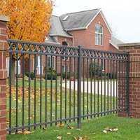 HS-MFA8 Easily Assembled Cheap Galvanized Steel and Wrought Iron Door Design Guardrail Panel Panels Prefab Fence For Sale