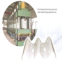 3 Phase 50Hz Automatic Guardrail Forming Machine , Hydraulic Cutting Machine