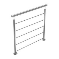 Prima Modern Cheap Price Indoor Removable Pvc Stairs Top Handrail With Stainless Steel Rod Railing