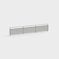 Outdoor Tempered Glass Railing with Stainless Steel Handrail - Durable & Slip-Resistant for Commercial Buildings
