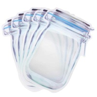 Matte Ziplock Pouch Mason Jar Plastic Ziplock Pouch Bopp Pouch Moisture Proof Reusable Jar Packaging For Food Storage