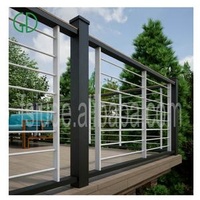 Foshan GD Railing Profile Balustrade Handrail Chine En Verre Aluminium Pour Balcon Veranda White Black Turkey Aluminium Balustra