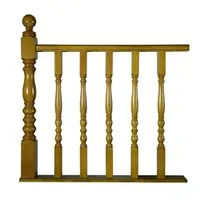 Rubber Wood Column Engineering Handrail Against Wall Handrail
