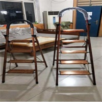 4 Steps Steel Hand Truck Aluminium Household Kitchen Safety Step Ladder With Handrails