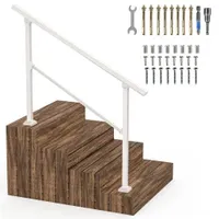 Heavy Duty Metal Hand Rails for Outdoor Steps Wrought Iron Stair Handrail