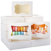 Hot Selling High-quality Boxes for Gift Giving Pastry Macaron Bakery Cookie With Transparent Window Donut Boxes
