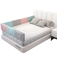 28cm Height Baby Bed Rail Guard Height Adjustable Anti-collision Guardrail Children's Bed Fence Bed General Soft Gate Crib Rail 210831