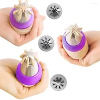 Baking Tools Spherical Torch Decorating Mouth Steel Cupcake Nozzles Kitchen Decoration Set Pastry Piping Cake N1T4