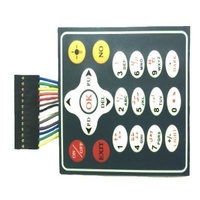 Matrix 4*4 Design PCB Membrane Keypad PET Material With Wires