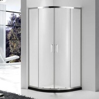 Foshan Full Shower Screen Enclosure Double Doors Small Shower Enclosures Modern Round Aluminum Frame Sliding Shower Enclosure