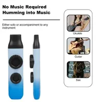 Kazu Flute 10pcs Double Flute Hole Kazoo Dual Flute Holes Replaceable Blowing Nozzle Membrane Musical Instrument for Child Adult