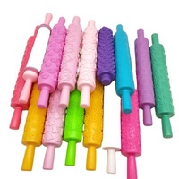 Viable Plastic Embossing Pin Embossing Fondant Rolling Pins Emboss Ideal for Pastry Cookie Pastry Fondant Icing Clay Dough