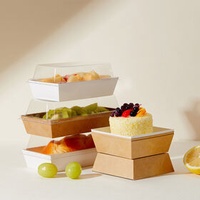 High quality Baking pastry box packaging box wholesale dessert cake box transparent packaging
