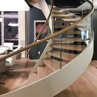 House Decor Glass Railing 50mm Slotted PVC Handrail Spairal Gallery Flexible Grab