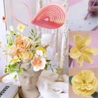4/7/10PCS 1.5-9.6cm Cookie Cutter Set Water Droplets Shape Fondant Flower Rose Pastry Baking Mold Polymer Clay Fruit Cutters