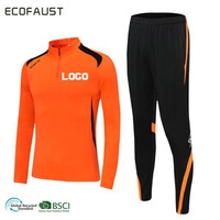 Orange Men'S Cotton Tracksuit Men Custom Velour Tracksuits Cotton Tracksuit Jacket 100% Polyester Men Modest Gym Wear Islamic