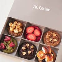 Eco Friendly Pastry Bakery Cookie Dough Packing Slider Open Cookie Box with Dividers for Cookie Packaging